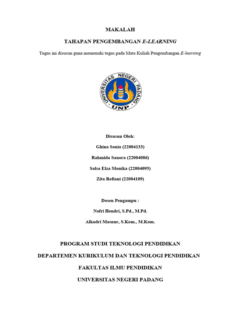 Tahapan Pengembangan E-Learning | PDF | Komputer