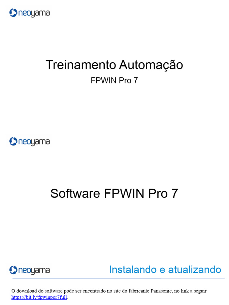 Guia de Instalação do FPWIN Pro 7 | PDF | Controlador lógico ...