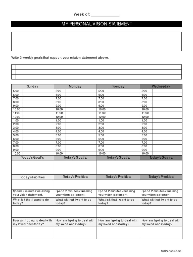 Weekly Schedule 7 Habits | PDF