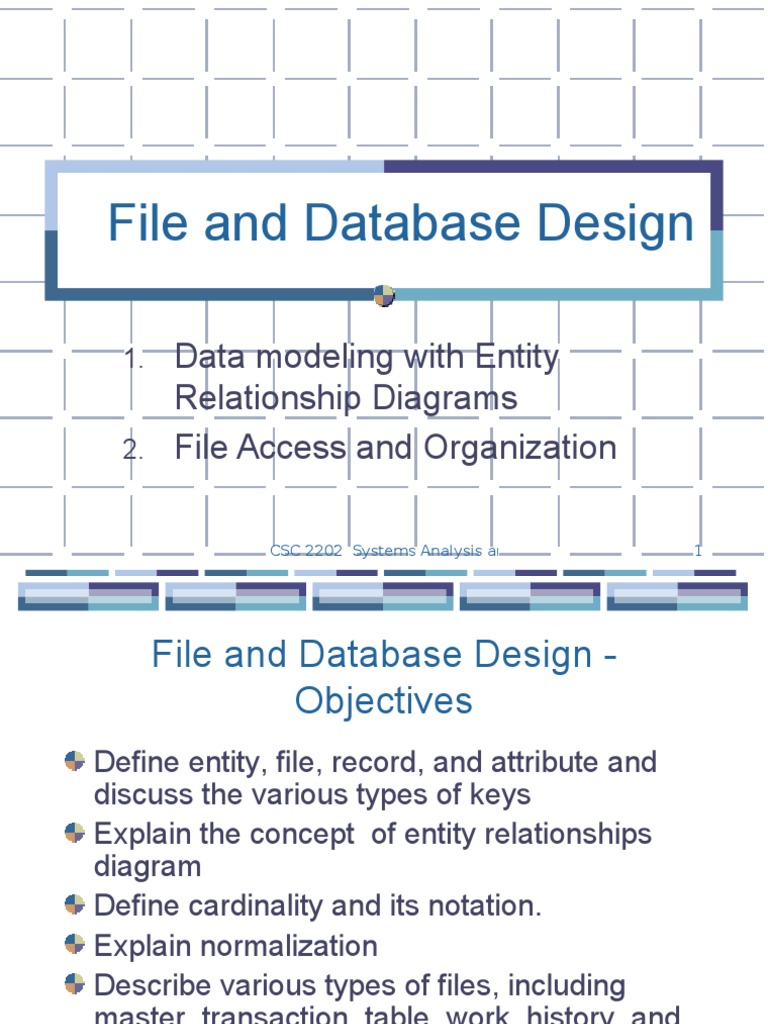 File and DataBase Design | Data Model | Databases