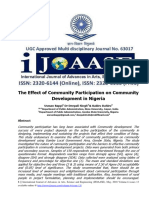 The Effect of Community Participation On