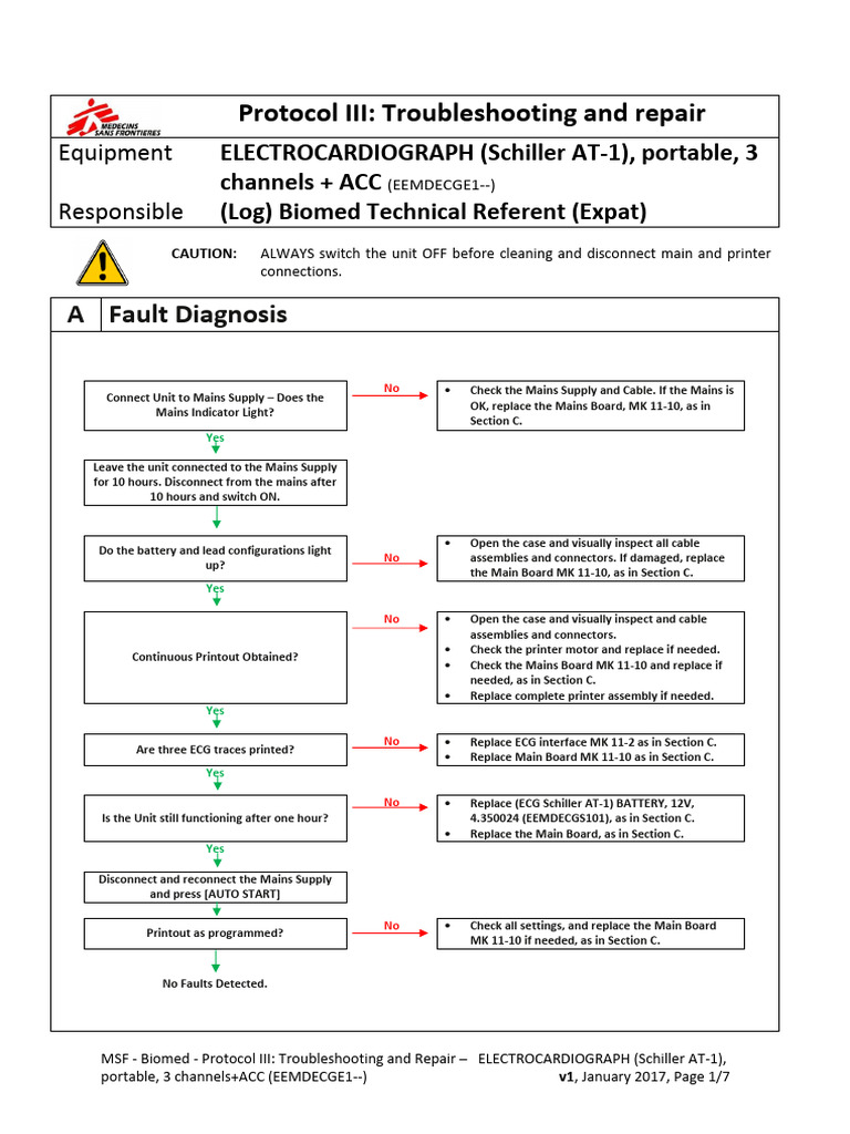 ECG Machine Troubleshooting Guide | PDF | Printer (Computing ...