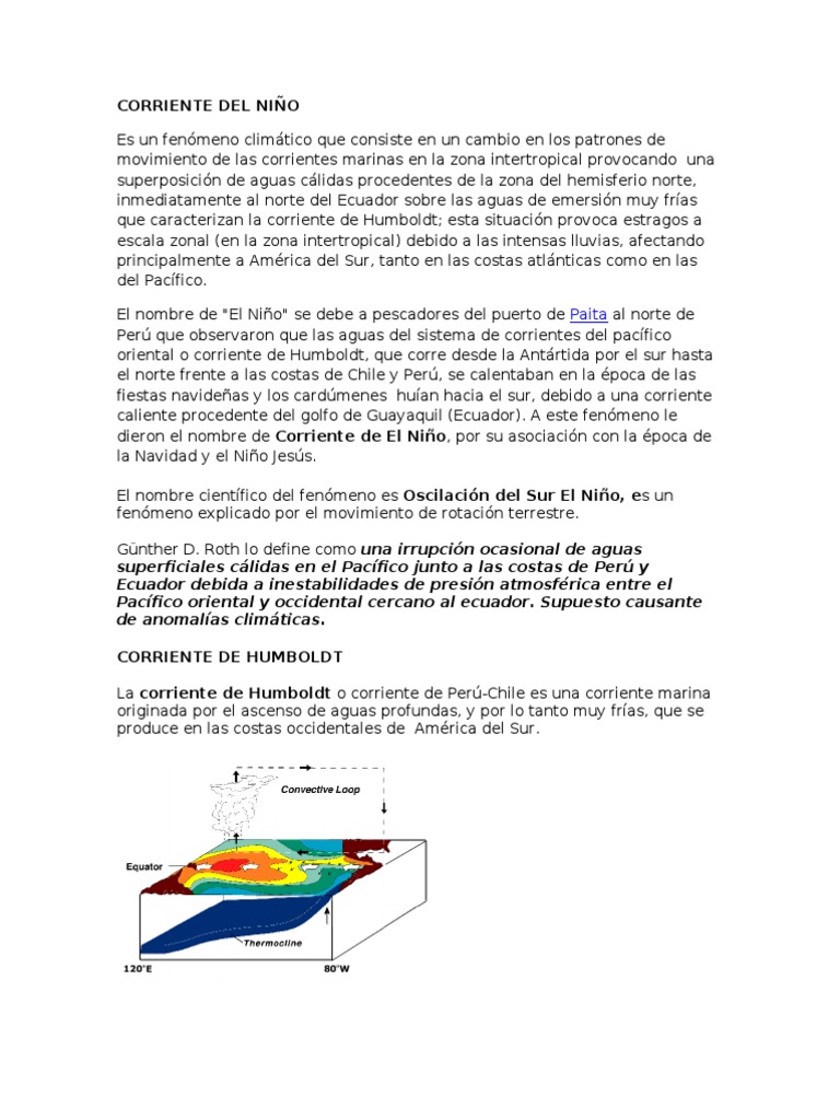 Corriente Del Niño | PDF | El niño | Oceanografía