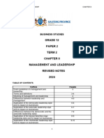 Teacher's Copy Revised Chapter 8 Grade 12 Notes Management and Leadership 2024