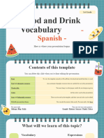 Food and Drink Vocabulary - Spanish - 1st Grade by Slidesgo