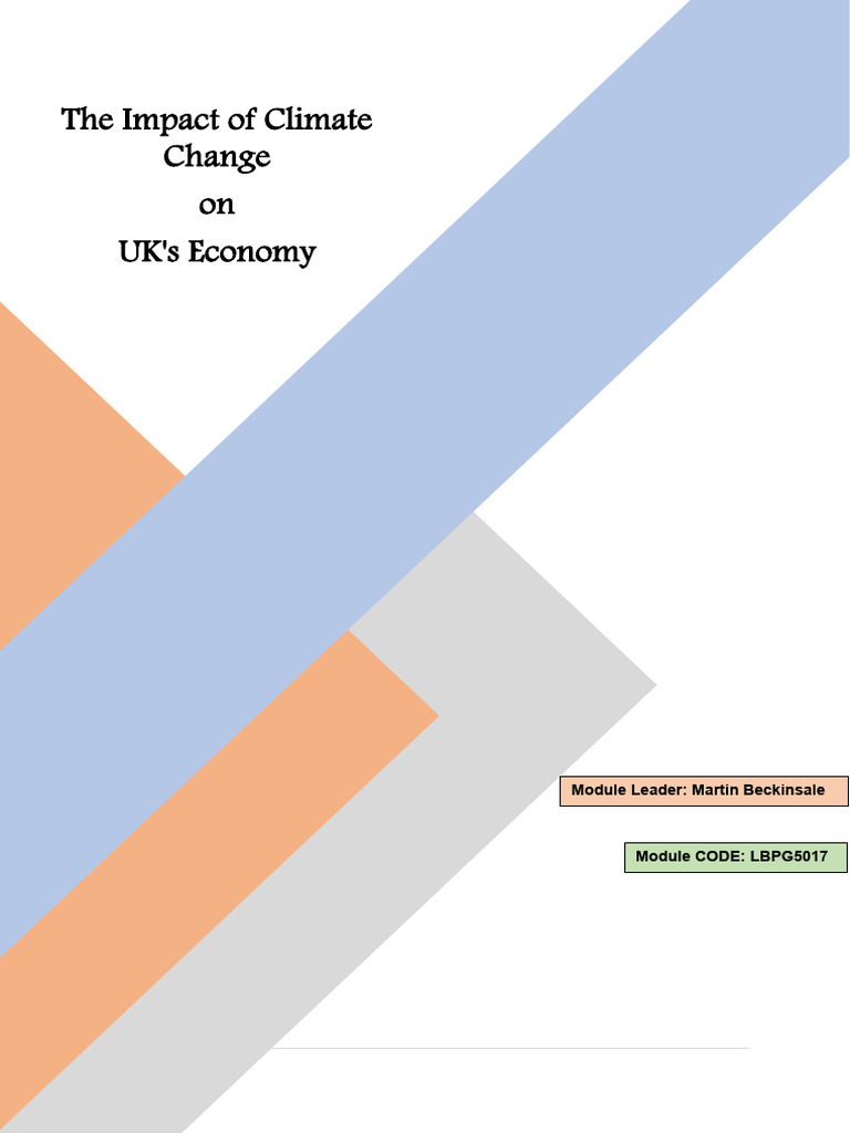 The Impact of Climate Change On The Economy of UK | PDF | Economic ...