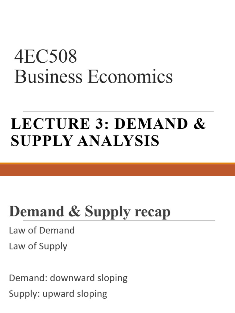 Demand and Supply Analysis Overview | PDF | Supply And Demand ...