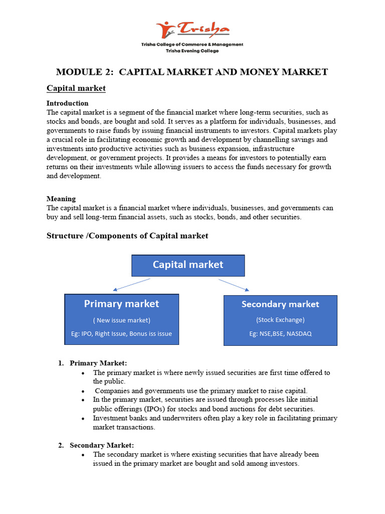 Fim 2nd chp pdf money market financial markets