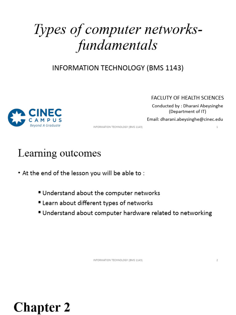 Lec 2 - Types of Computer Networks - Fundamentals | PDF | Computer ...