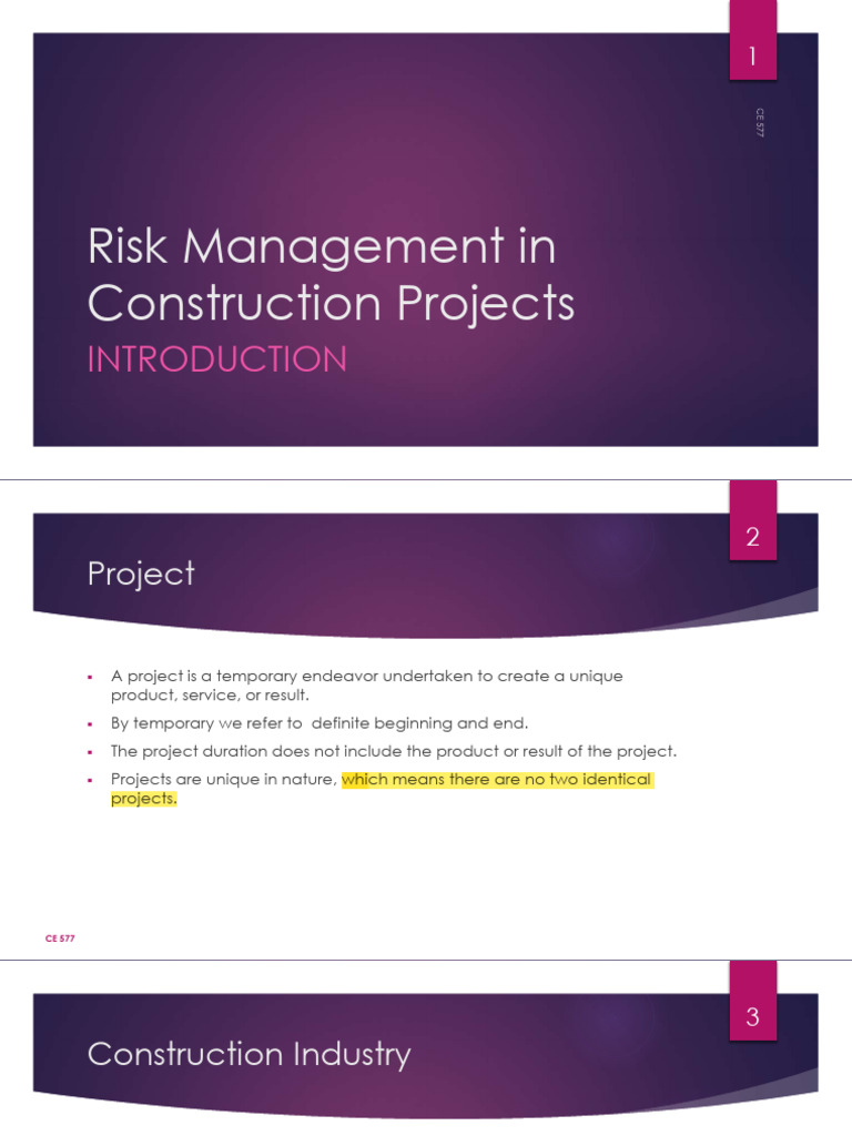 Risk Management in Construction Projects | PDF | Risk | Risk Management