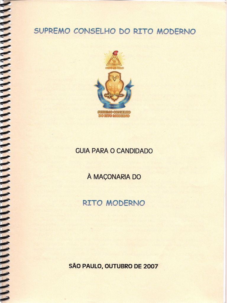Manual Do Rito Moderno | PDF | Maçonaria | Loja Maçônica