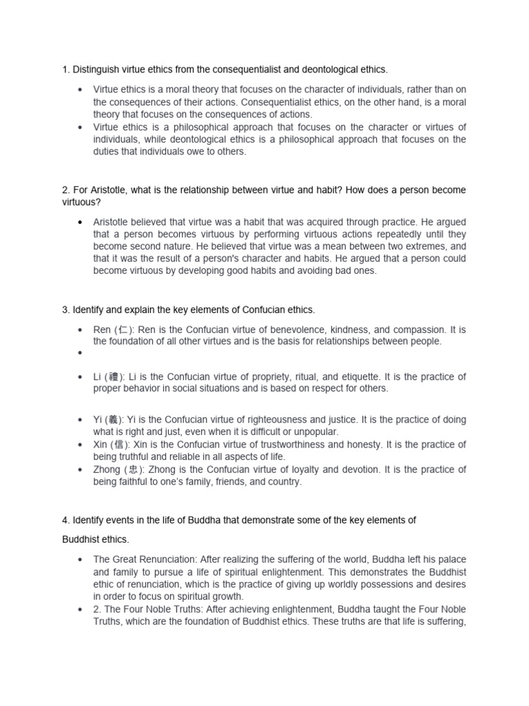 Activity 1 - Ethics | PDF | Virtue | Noble Eightfold Path