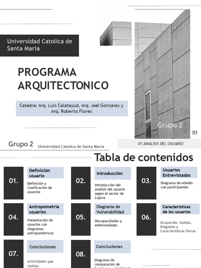 Análisis de Usuarios en Arquitectura | PDF | México