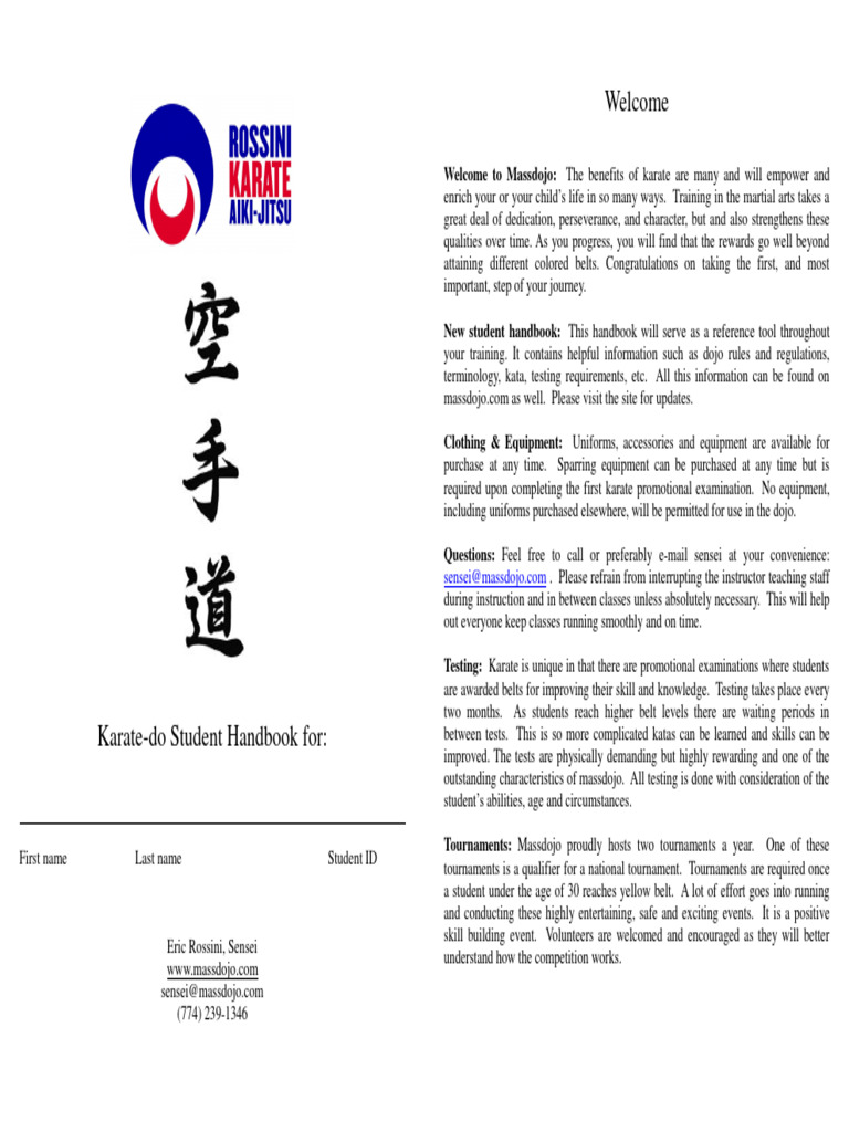 Karate Handbook1 | PDF | Karate | Shotokan