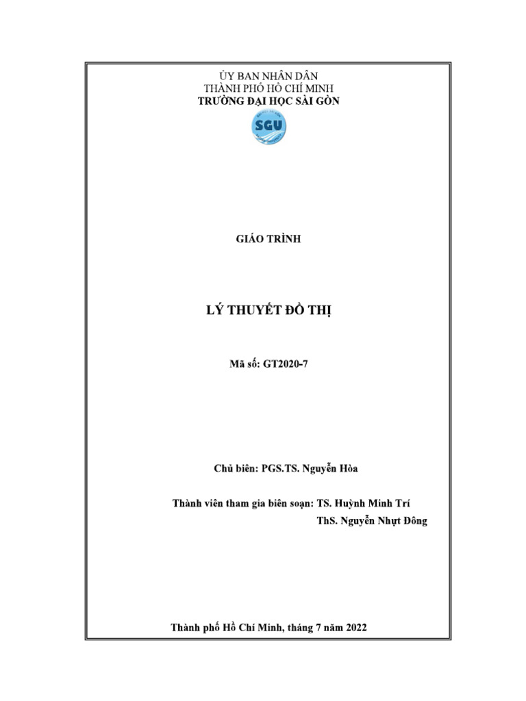 Ly Thuyet Do Thi - DHSG | PDF