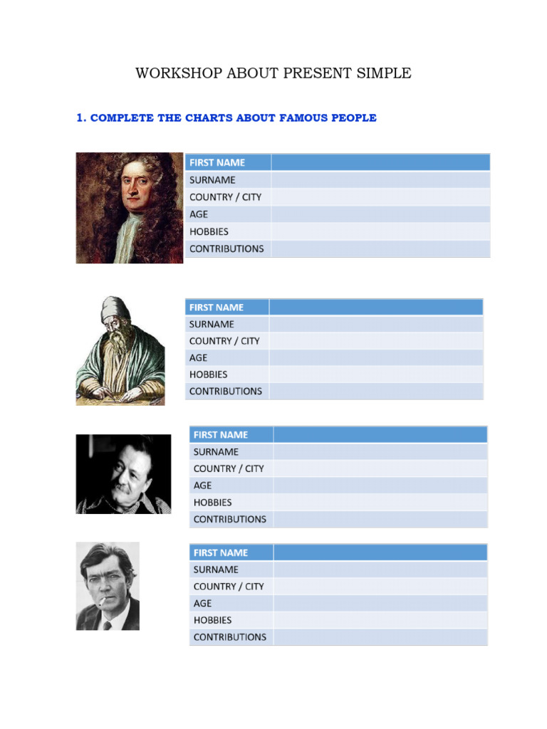 Workshop About Present Simple | PDF | Linguistics