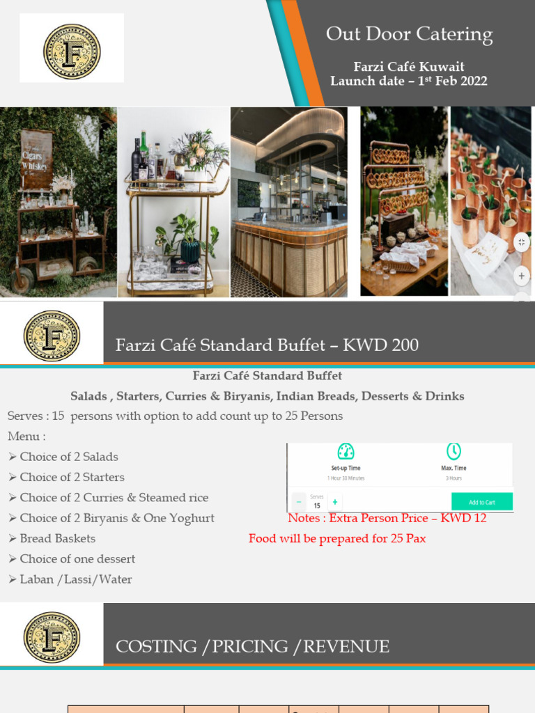 Farzi Cafe Catering Pdf Curry Menu