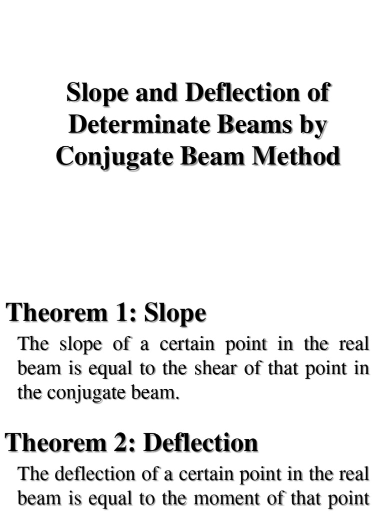 Conjugate Beam Method for Deflection | PDF | Beam (Structure ...