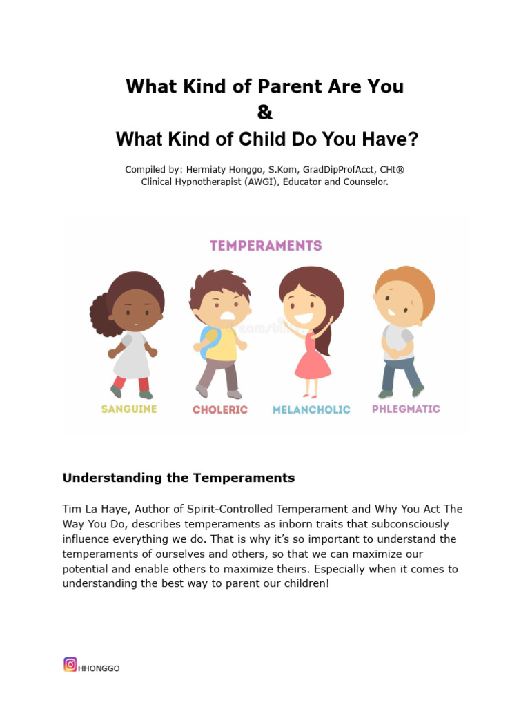 Understanding Child Temperament Types | PDF | Anger | Temperament