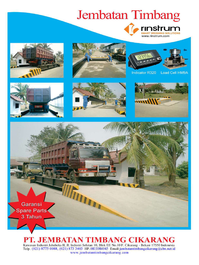 Brosure Jembatan Timbang Rinstrum R320 - Rudy | PDF