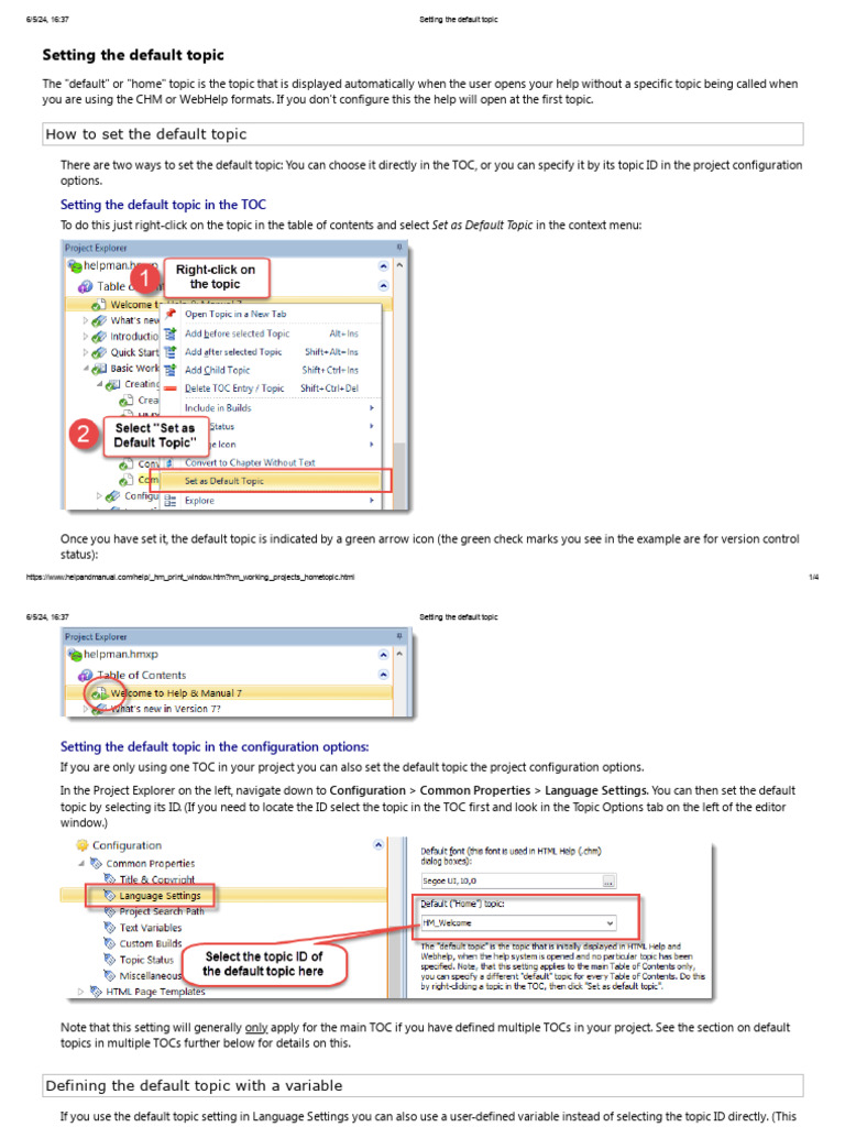 How to Set Default Help Topics | PDF | System Software | Computer Science