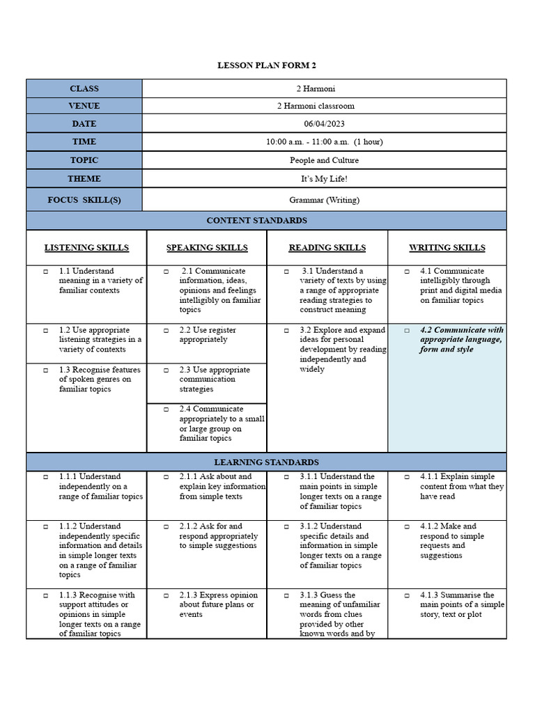 Thursday (2H) | PDF | Communication | Teachers