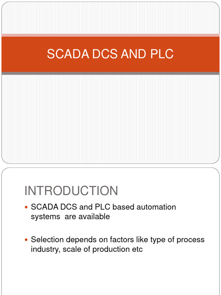 Differences Between PLC, SCADA, and DCS | PDF | Programmable Logic ...