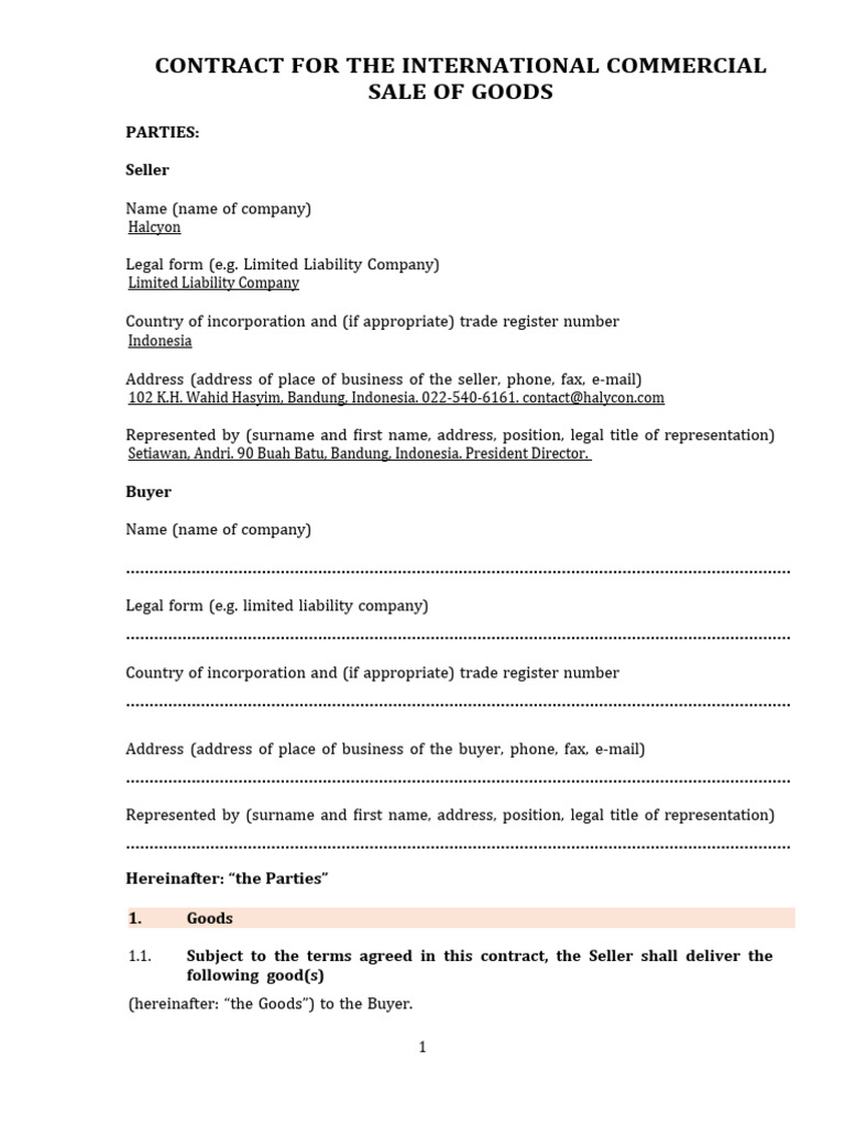 International Sales Contract for Medicine | PDF | Breach Of Contract ...