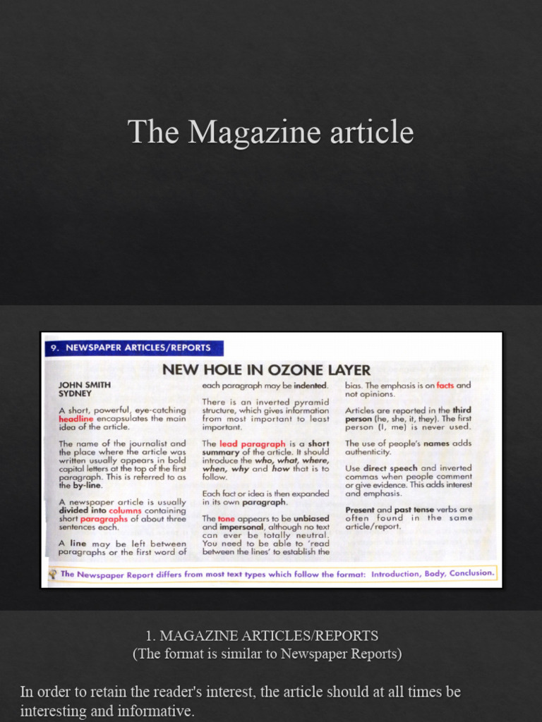 The Magazine Article | PDF
