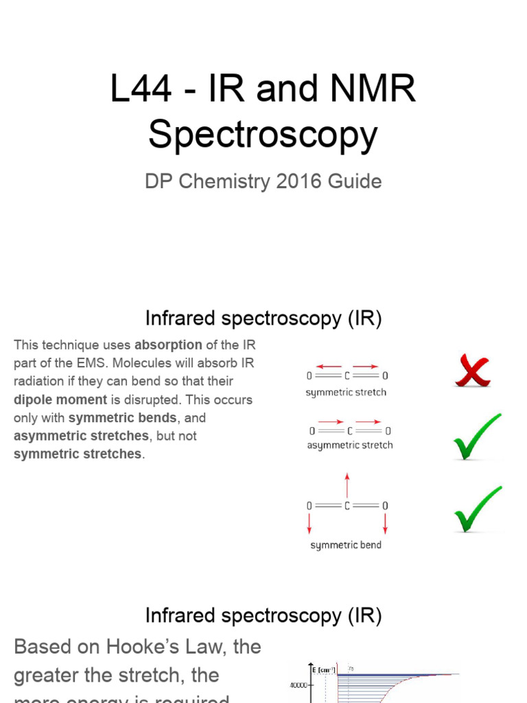 Hooke's Law in IR Spectroscopy | PDF