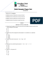 Class 8 Maths Sample Paper Set 1