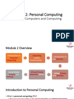 Module 2: Personal Computing: Basics of Computers and Computing