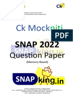 SNAP 2022 Question Paper With Solutions PDF