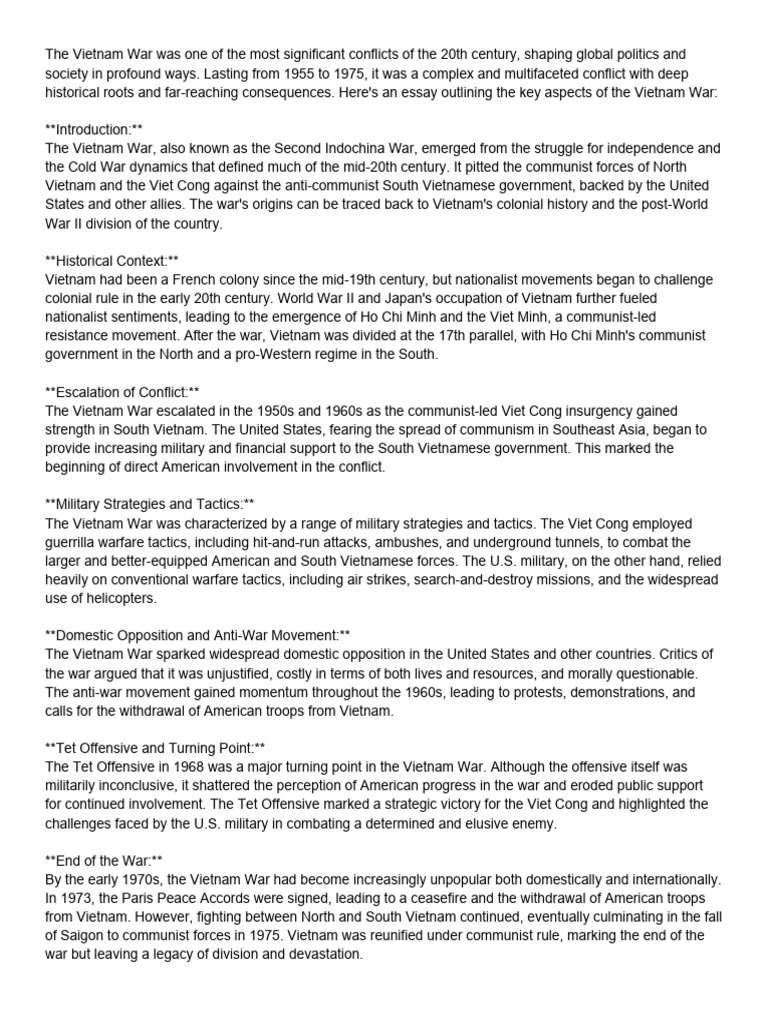 Vietnam War Pdf Vietnam War Vietnam