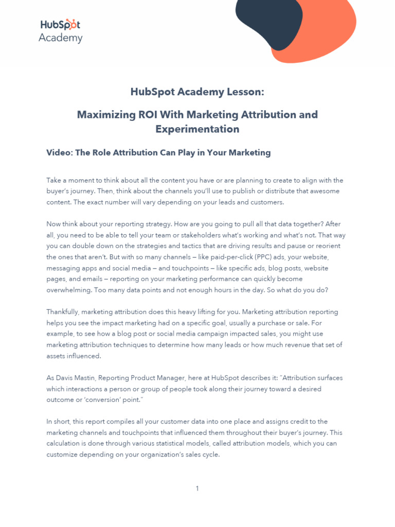 Maximizing ROI With Marketing Attribution and Experimentation ...