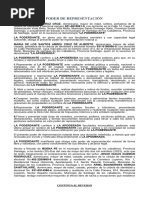 Modelo de Poder de Representación Legal | PDF