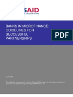 Banks in Microfinance: Guidelines for Successful Partnerships