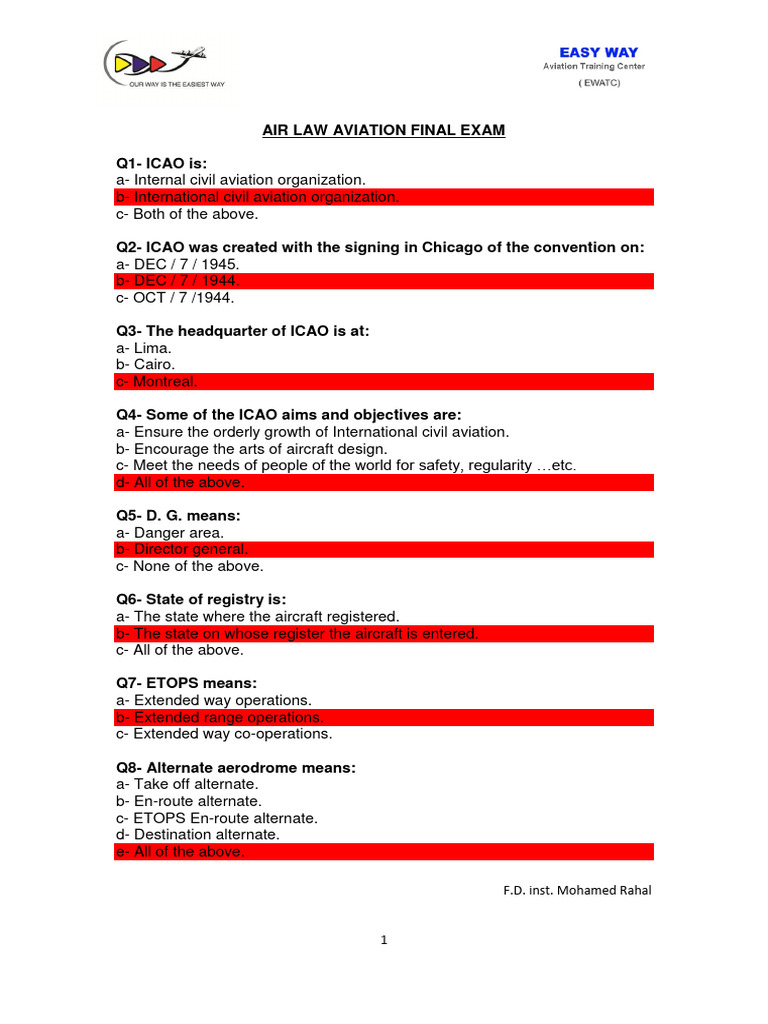 F.D. Inst. Mohamed Rahal | PDF | Instrument Flight Rules | Visual ...