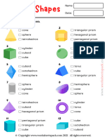 3D Shapes Quiz Solids Multiple Choice Test