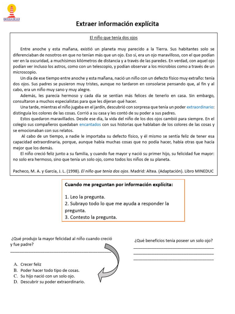 Técnicas para Extraer Información Explícita | PDF