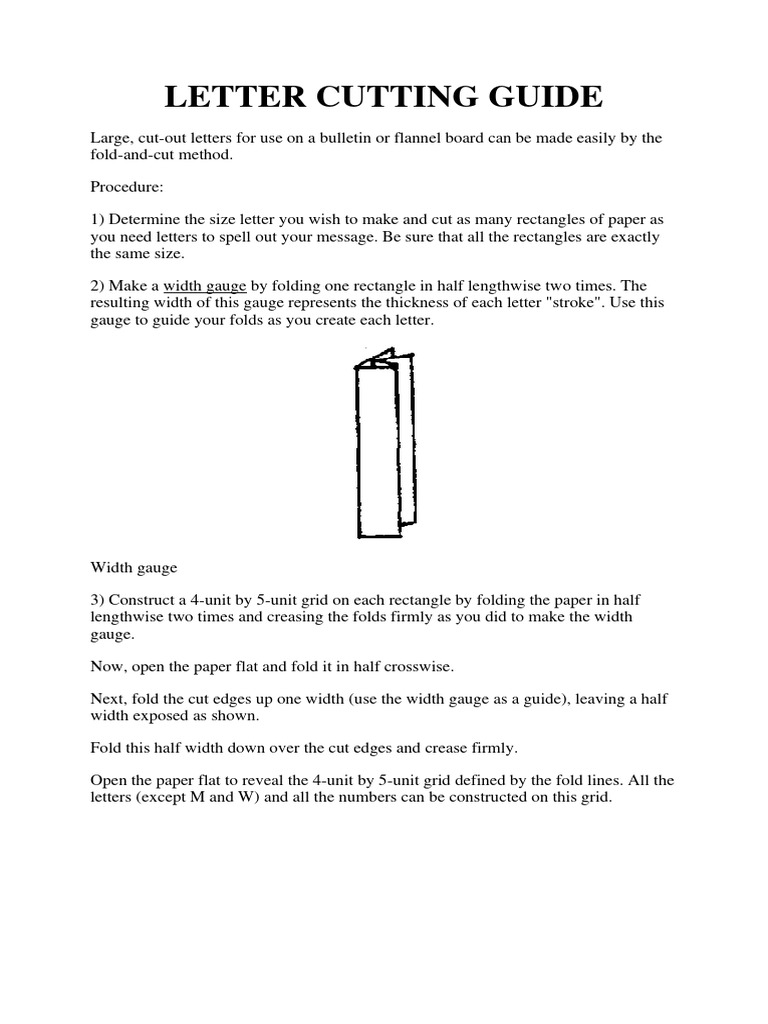 Letter Cutting Guide for Bulletin Boards | PDF
