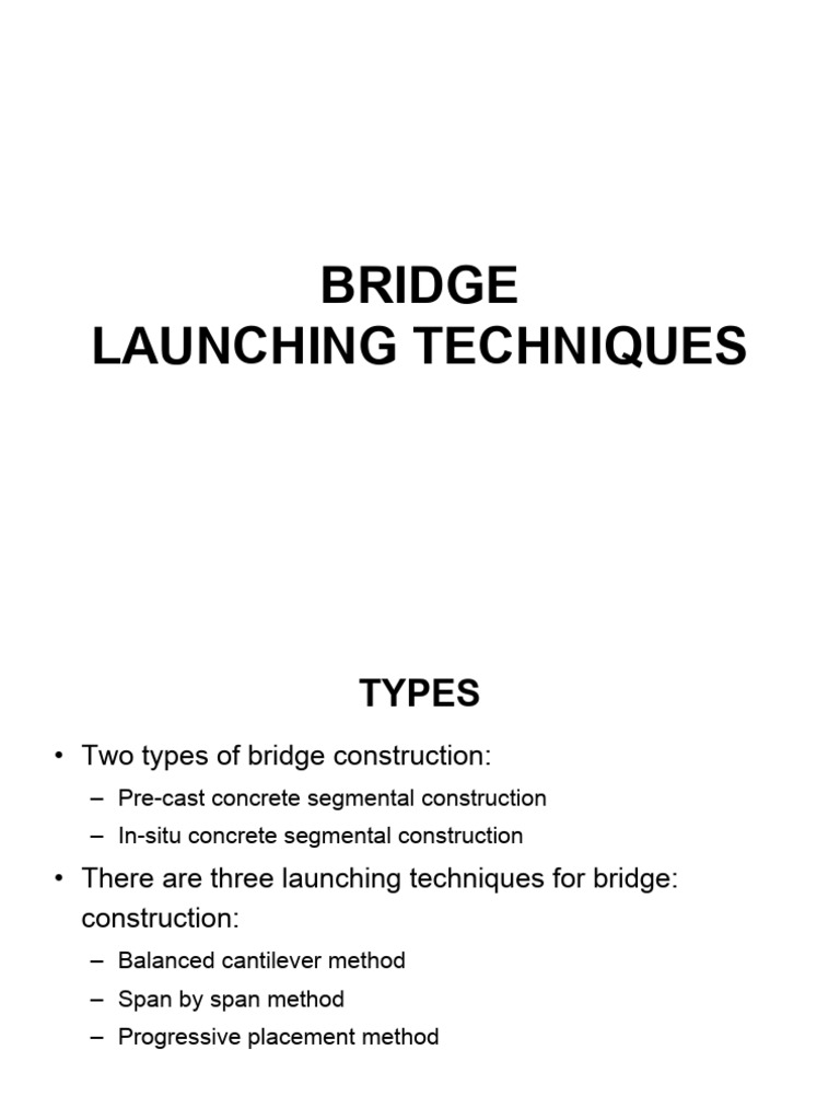 Bridge Launching Pdf Precast Concrete Civil Engineering