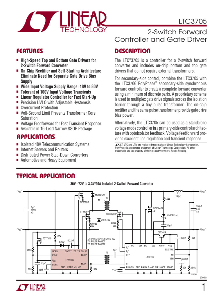 3705 FB | PDF | Rectifier | Mosfet