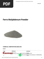 Ferro Molybdenum Powder - Ferro Alloy Powders - Kamman Group