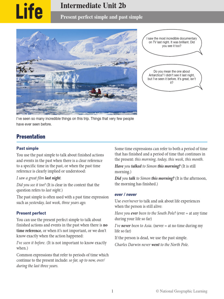 Present Perfect Vs Past Simple | PDF
