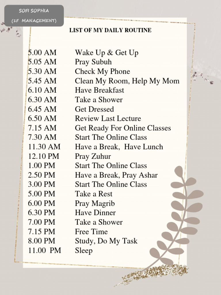 Daily Routine | PDF