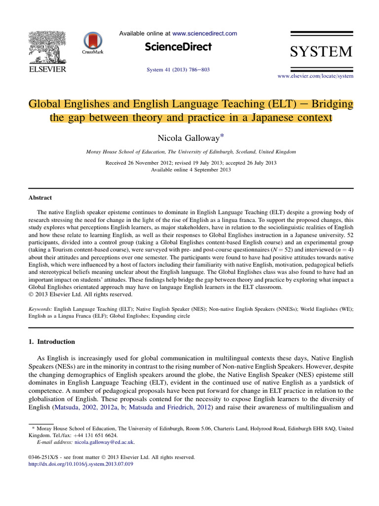 1 s2.0 S0346251X13001073 Main | PDF | English As A Second Or Foreign ...