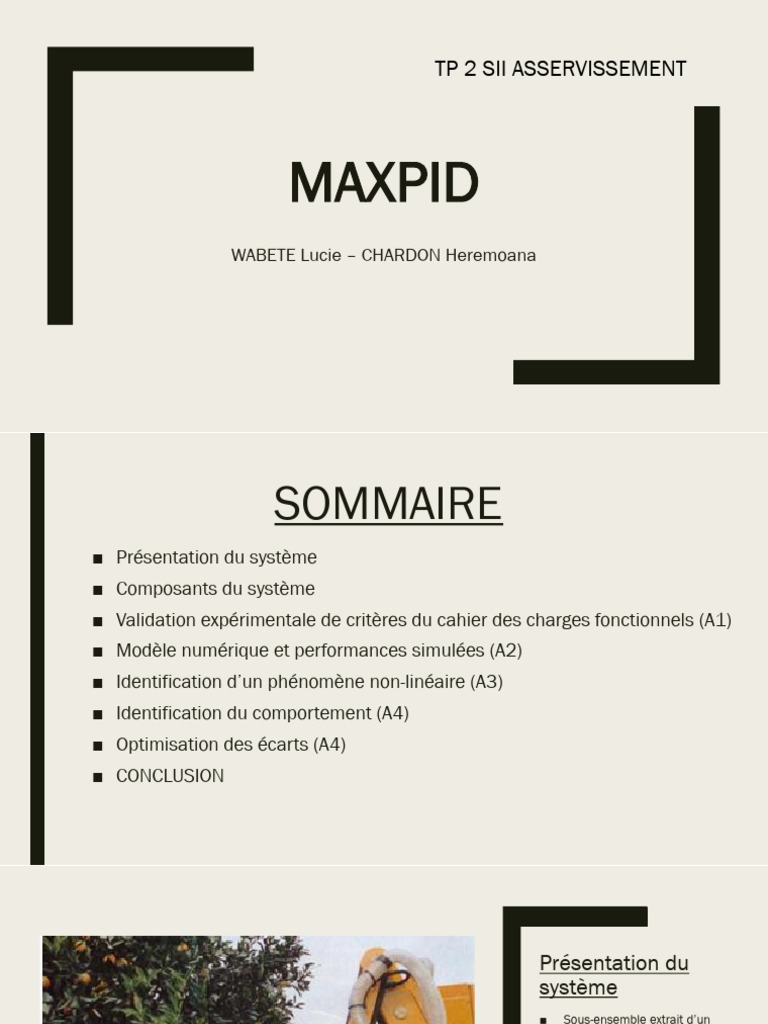Système MAXPID : Asservissement Robotique | PDF | Énergie électrique ...