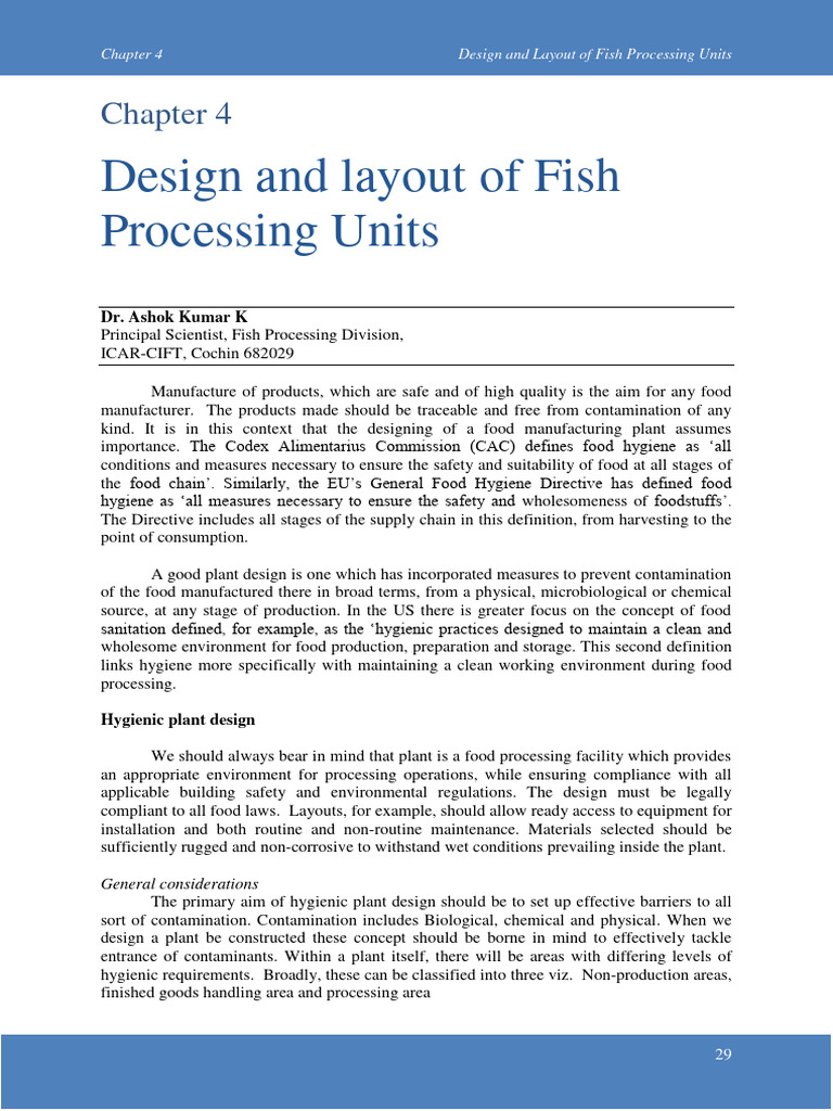 Fish Processing Plant Design Guidelines | PDF | Door | Drainage