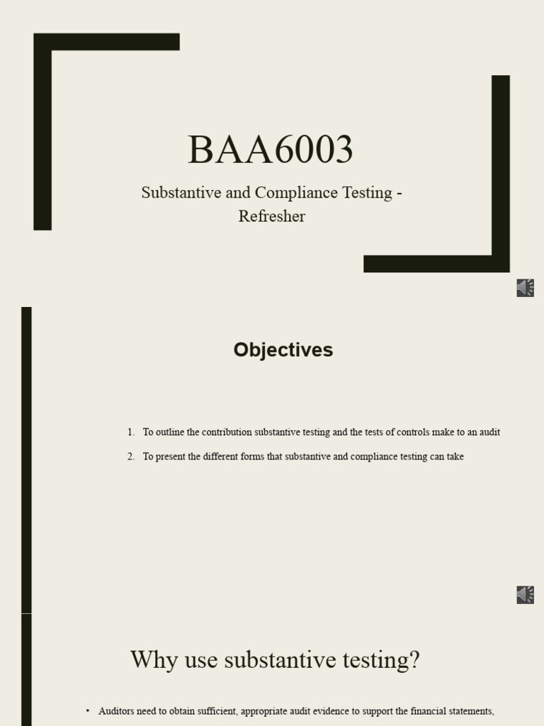 Substantive vs Compliance Testing in Audits | PDF | Audit | Internal ...